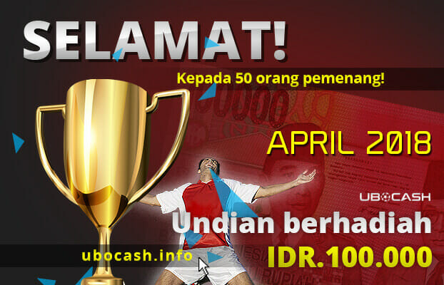 Undian Berhadiah IDR 100,000 Bulan April 2018