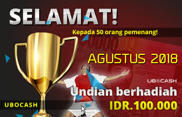 Undian Berhadiah IDR100,000 Bulan Agustus 2018