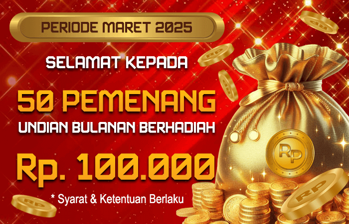undian bulanan berhadiah periode maret 2025