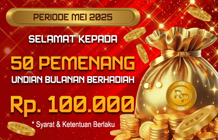 undian bulanan berhadiah periode mei 2025
