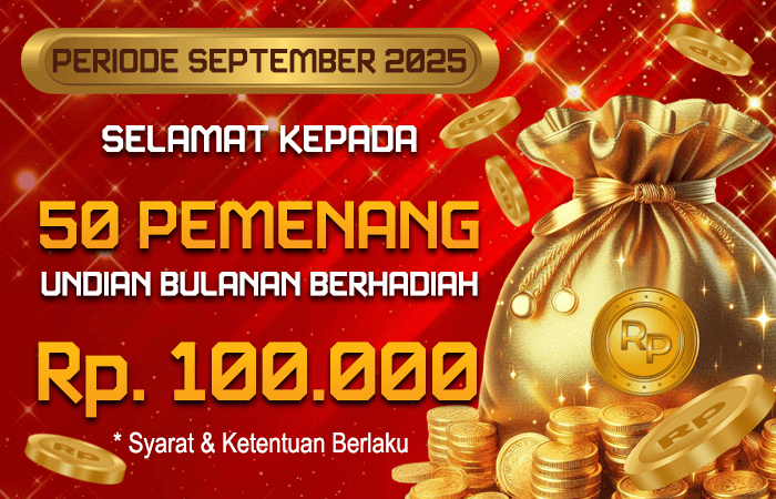 undian bulanan berhadiah periode september 2025